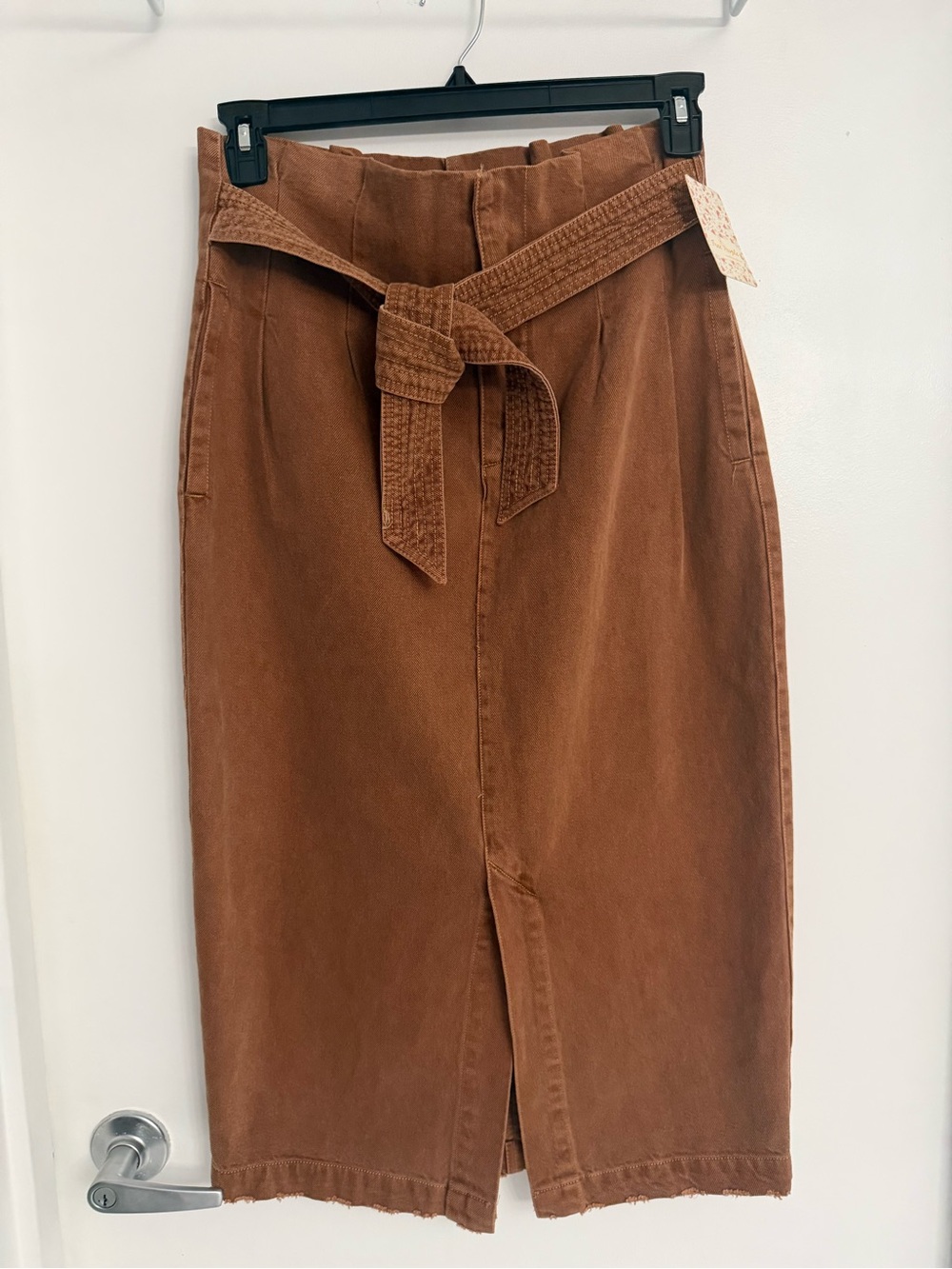 Free People Corduroy Paperbag Waist Skirt— Rust